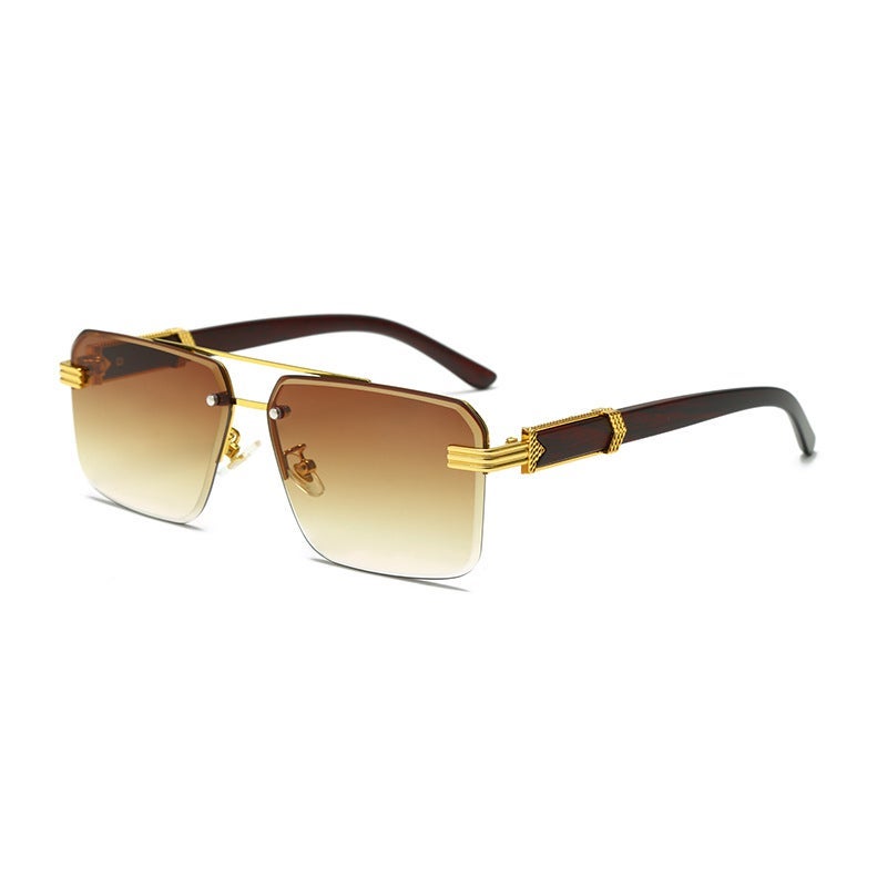 2023 Chic Square Frame Womens Sunglasses Wooden White Plain
